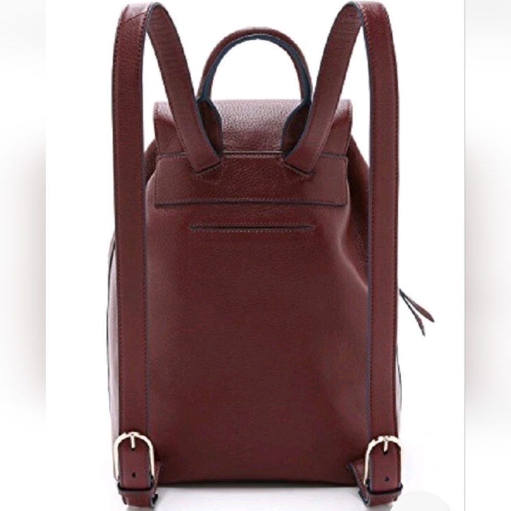 Tory Burch Brody Leather Backpack (Deep Berry) NEW - Picture 2 of 16